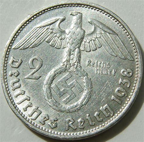 Original Third Reich Silver Coin Reichsmark B Silver