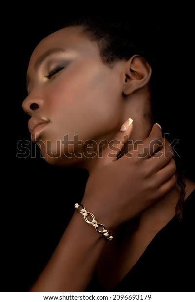 Beautiful African Model Girl Set Gold Stock Photo 2096693179 Shutterstock