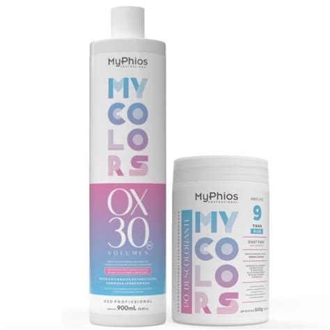 Kit OX 30 Volumes Pó Descolorante MyColors MyPhios Professional