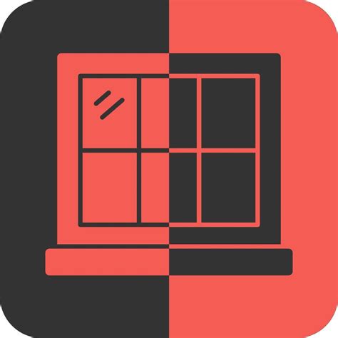 Window Red Inverse Icon Vector Art At Vecteezy