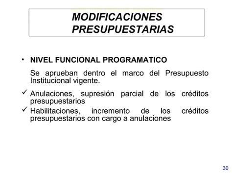 Sistema Nacional De Presupuesto Ministerio De Economía Y Finanzas