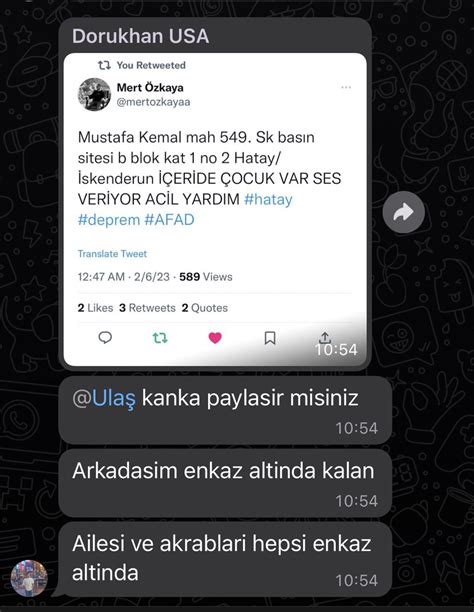 𝐷𝑜𝑣𝑢 on Twitter RT bgyether ACİL YARDIM Mustaha Kemal mah 549 sk