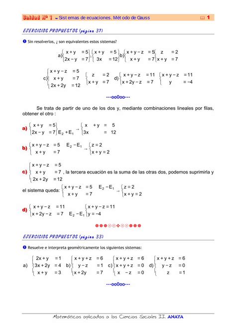 Pdf Unidad Nº 1 Sistemas De Ecuaciones Método De Gauss 1 Dokumen Tips