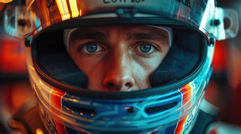 Premium Photo Formula One Racing Driver In Helmet Before Start Of