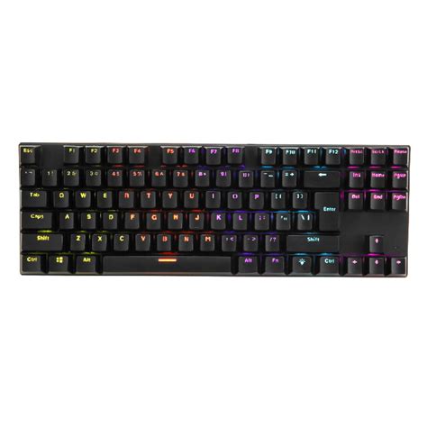 Gaming Mechanical Keyboard 87 Keys Mechanical Keyboard Green Switch RGB ...