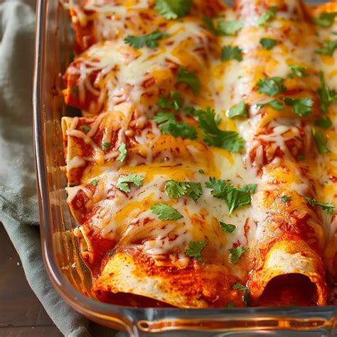 Delicious Homemade Red Sauce Enchiladas Chicken