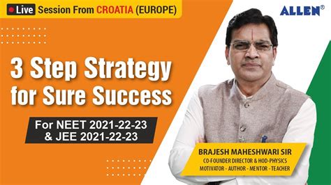 Step Strategy For Guaranteed Success For Neet Jee Live