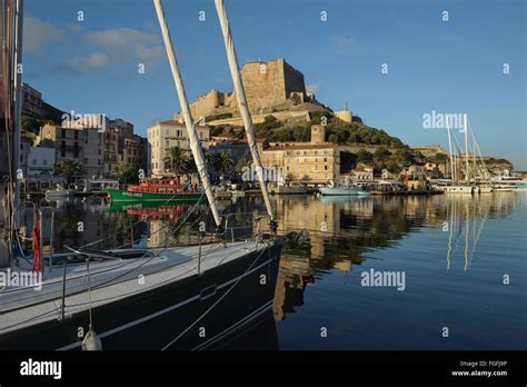 Bonifacio Port And Citadel Corsica France Stock Photo Alamy