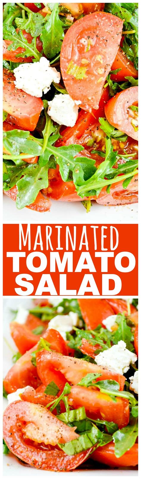 Marinated Tomato Salad With Video Recipe Tomato Salad Marinated Tomatoes Healthy Salad