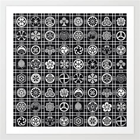 Samurai clan crests ( kamon ) Art Print by LBaron888 | Society6