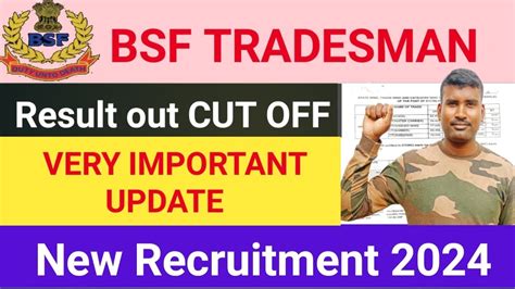 BSF Tradesman Result Out 2023 BSF Tradesman Cut Off MarksBsf Tradesman