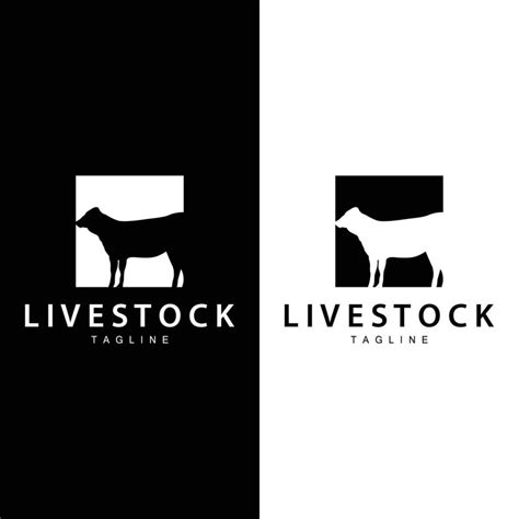 Cow Logo Cattle Farm Vector Silhouette Simple Minimalist Design Illustration Symbol Template