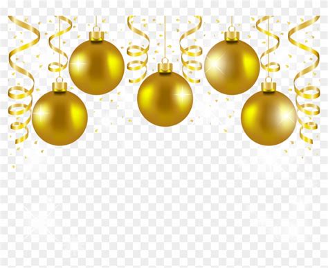 Transparent Gold Christmas Balls Decor Png Picture Gold Christmas