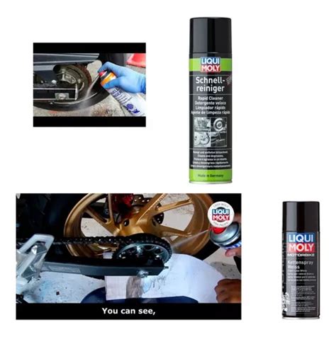 Kit Limpieza Y Grasa Lubricante Cadena Moto Liquimoly Cuotas sin interés