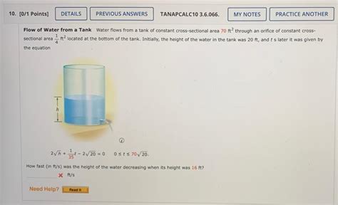 Solved Points Details Previous Answers Tanapcalc Chegg