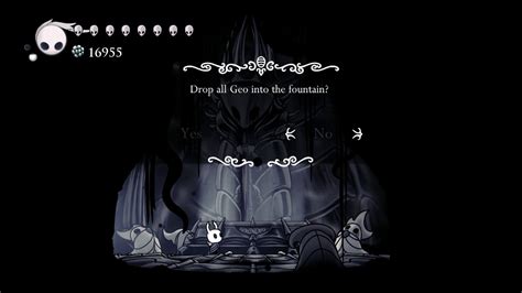 Dropping 16955 Geo Into The Pale King Fountain Hollow Knight Last