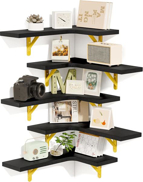 Amazon Fixwal Corner Floating Shelves Set Of 5 Wall Mounted