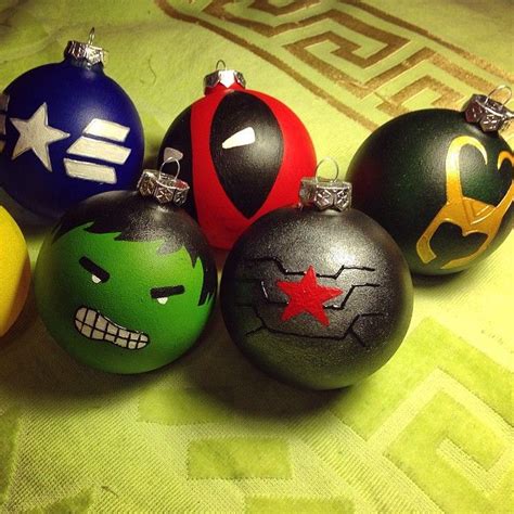 Clear Glass Christmas Balls Paint My Favorite Marvel Heroes