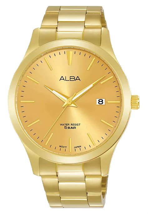 Jual Alba Alba Jam Tangan Analog Pria Gold Stainless Steel