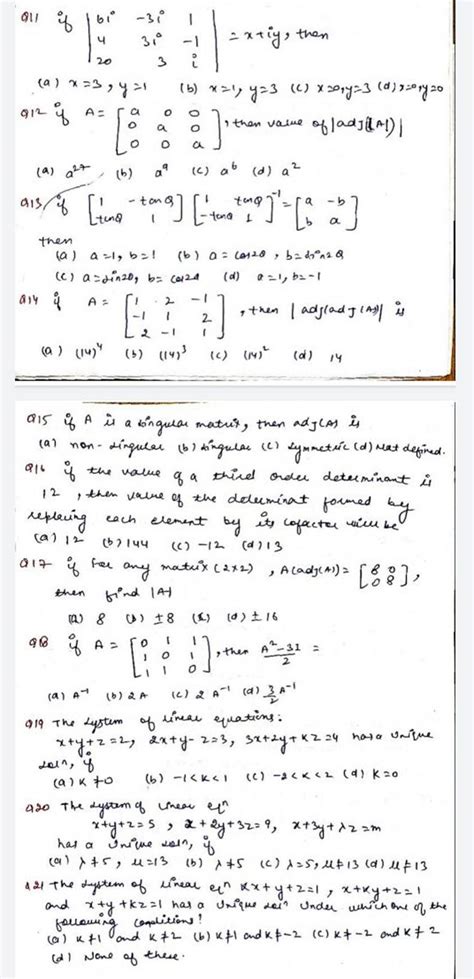 A21 The Dystem Of Lineac Enxx Y Z 1 X Ky Z 1 And X Y Kz 1 Has A Unique Se