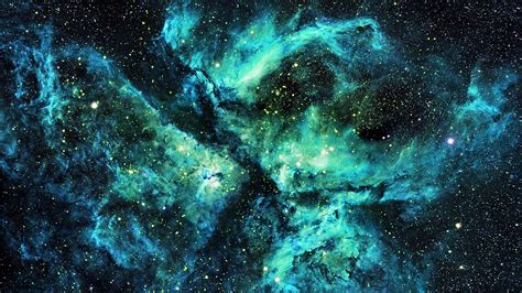 Green Nebula Wallpaper Hd