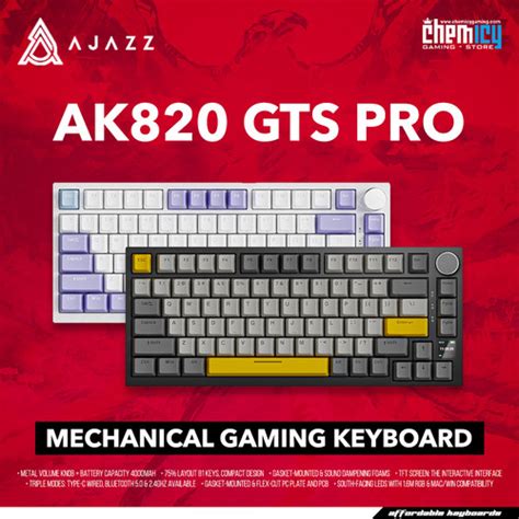 Jual Ajazz Ak820 GTS Pro 75 Triple Connection Mechanical Gaming