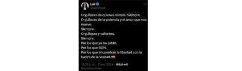 El Mensaje De Lali Esp Sito De Cara A La Marcha Del Orgullo Exitoina