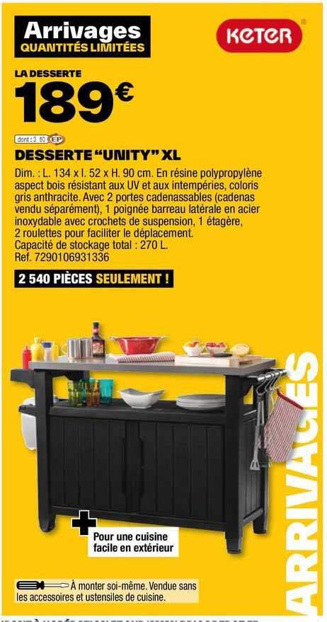 Promo Desserte Unity Xl Keter Chez Brico D P T Icatalogue Fr