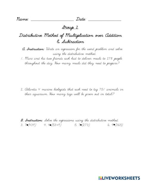 distributive property  multiplication  addition interactive