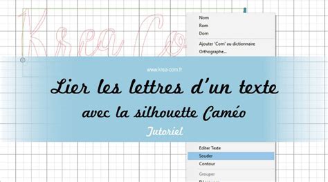 Lier Les Lettres Avec La Silhouette Cameo Ou Portrait Krea Artofit