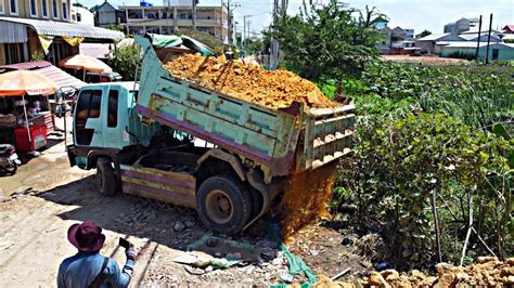 Start A New Project Filling Land To Build A Citizen House By Dozer