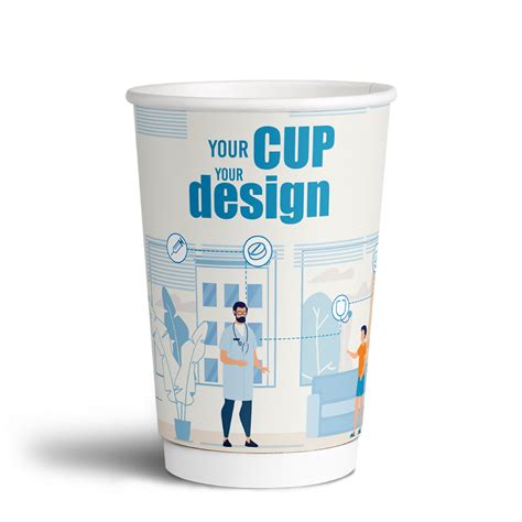 16 Oz Double Wall Paper Cups Cup Print