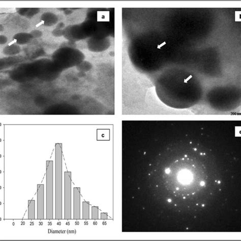 A B Transmission Electron Micrographs Of Agnps C Size Distribution