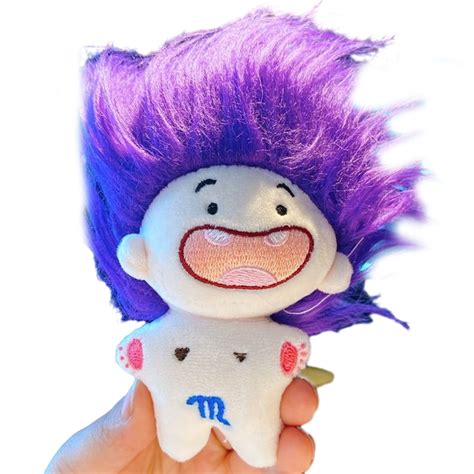 Pontos 15cm Stuffed Naked Doll Colorful Mess Hair Deciduous Teeth 12