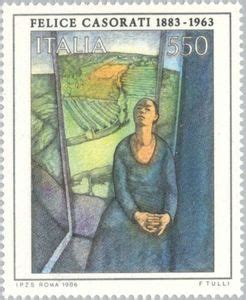 Stamp Felice Casorati Italy Italian Art Th Series Mi