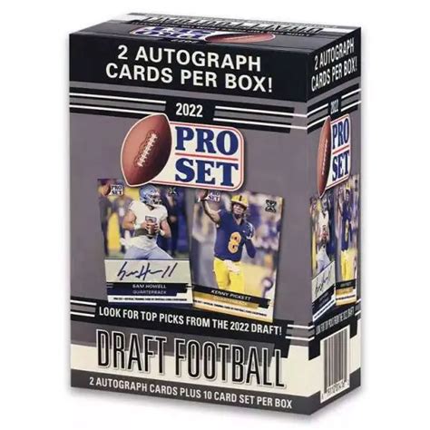 NFL Leaf 2022 Pro Set Draft Football Trading Card BLASTER Box 2 ...