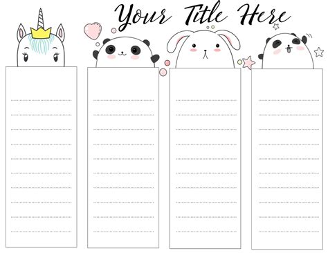 Free Cute To Do List Many Designs Print At Home