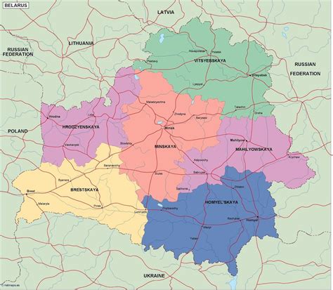 belarus political map | Order and download belarus political map