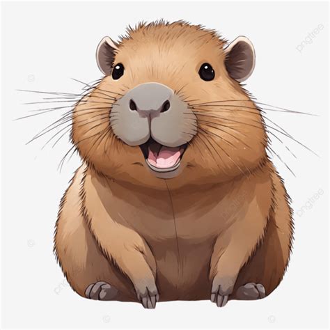 Linda Capivara PNG Ilustração Fofa De Capivara Clipart Fofo De