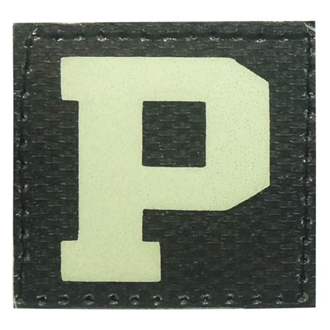 Big Letter P Gitd Patch Glow In The Dark Hock T Shop Army Online Store In Singapore