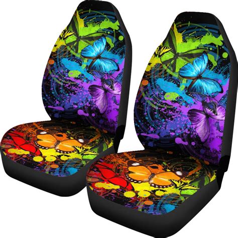 Colorful Butterfly Car Seat Covers 99shirt