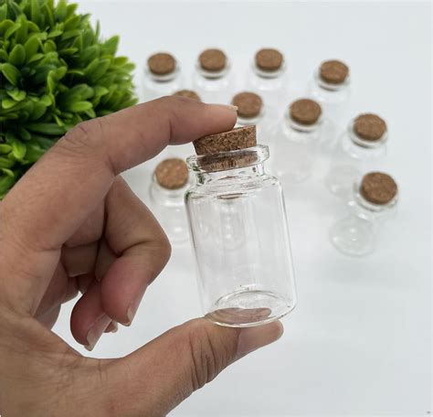 Mini Glass Bottles Cork Tops For Camping Project Arts And Crafts Jewelry Wedding Party Favors