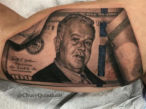 One Hundred Dollar Bill Portrait Tribute Tattoo Chuvinci  Flickr