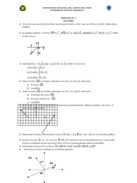 Practica 1 Vectores Pdf Vector Euclidiano Geometria Plana