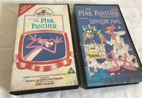 THE PINK PANTHER Bundle 2 X VHS Video Tape Shocking Pink MGM Blake