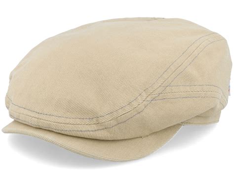 Driver Cap Cotton Sustainable Beige Flat Cap - Stetson cap ...