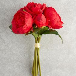 Red Artificial Peony Bouquet - Bushes + Bouquets - Florals - Craft ...