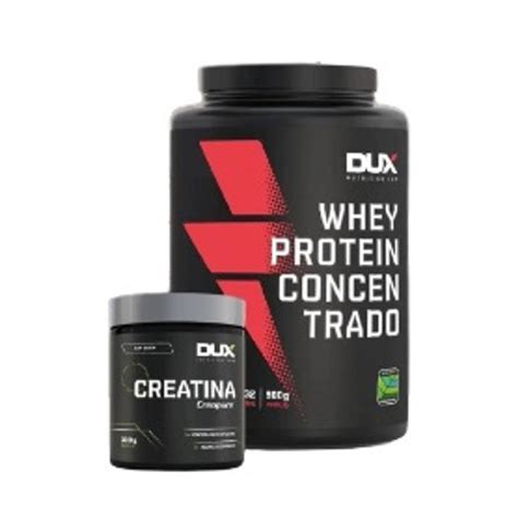 Combo Whey Protein Concentrado Dux Baunilha Creatina Creapure 300g