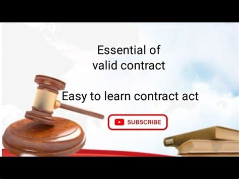 Contract Essentials Of Valid Contract Lecture 1 YouTube