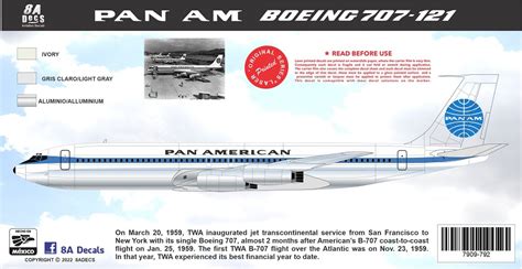 Adecs Decals Catalogue Pan American Boeing Series Decalset